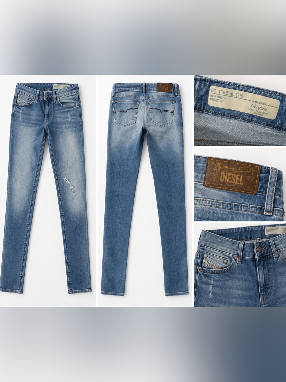 Diesel Light Blue Skinny Stretch Jeans